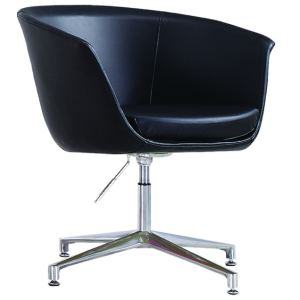 DEMO Visitors Waiting Room Chair Black Bonded Leather
