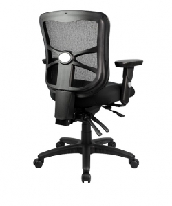 Ultimo Operators Med Back Mesh with Upholstered Seat and Arms Black Office Chair