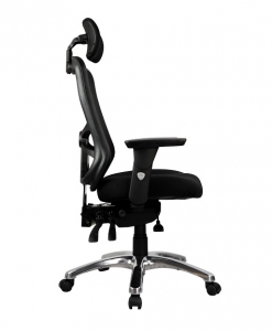 Ultimo Operators High Back Mesh with Upholstered Seat & Arms Black Office Chair