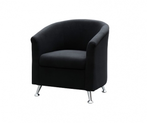 Opera Single Seater Reception Lounge Black Fabric