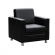 Marcus One Seater Reception Lounge Black Leather