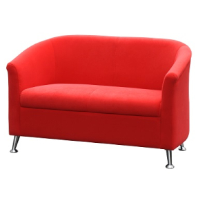 Opera Two Seater Reception Lounge Red Fabric