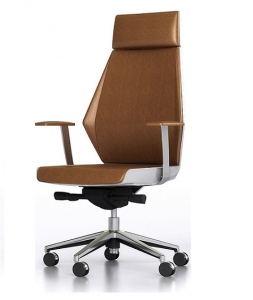 Evolution Designer Executive High Back Brown Leather Office Chair