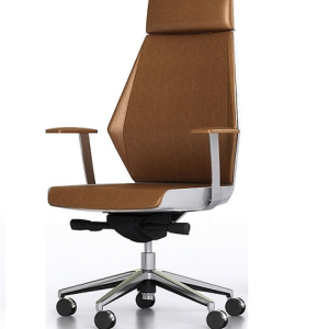 Evolution Designer Executive High Back Brown Leather Office Chair