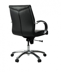 Franklin Executive Med Back Black Leather Office Chair