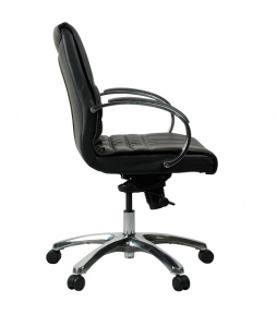 Franklin Executive Med Back Black Leather Office Chair