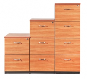 Essentials Express Commercial Filing Cabinet 2, 3, 4 Drawers Colour Cherry/Charcoal