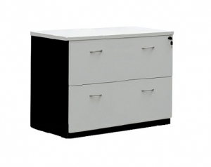 Essentials Express Commercial 2 Drawer Lateral Filing Cabinet Colour White/Charcaol