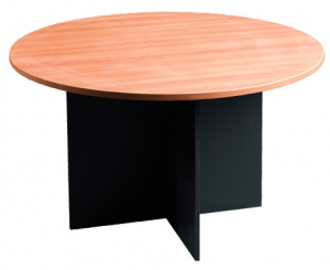 Essentials Express Commercial Round Meeting Table 1200Dia Colour Beech/Charcoal