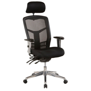 Oyster Ergonomic 4 Lever Black High Back Mesh Chair with Arms Office Chair
