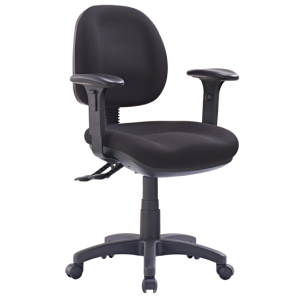 P350 AFRDI Approved Ergonomic Medium Back Office Chair with Arms Black Fabric
