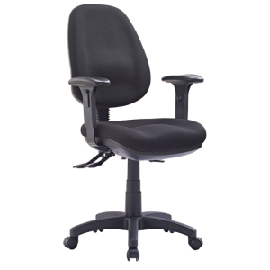 P350 AFRDI Approved Ergonomic High Back with Arms Black Fabric