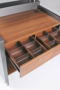 Receptionist Counter, Desk Top and Drawers in Teak