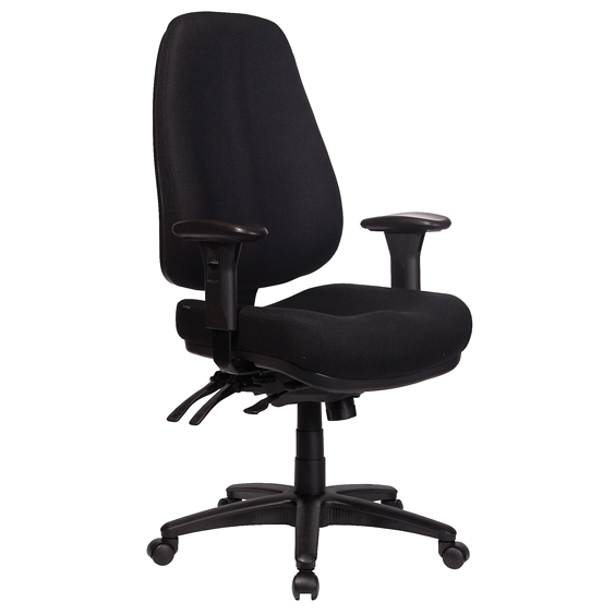 Logan Managers Ergonomic High Back Black Fabric Office Chair I Office Furniture Sydney Melbourne Brisbane
