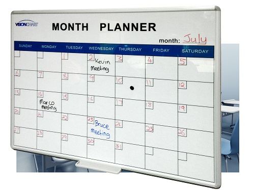 Perpetual Monthly Planner Whiteboard