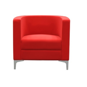 Miko Single Seater Lounge Chair Red Fabric
