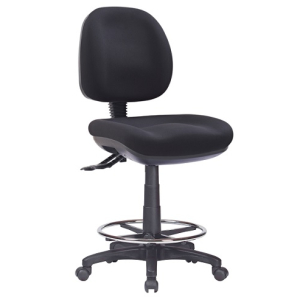 P350 Ergonomic Medium Back Office Chair, 3 Lever, Drafting with Footring
