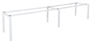 Runway single 2 person bench frame white