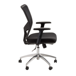 Brisbane Project Executive Mesh Back, Padded Fabric Seat Black Office Chair