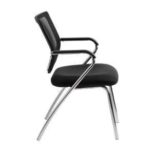 Townsville Visitors Mesh Back Black 4 Leg with Arms Office Chair