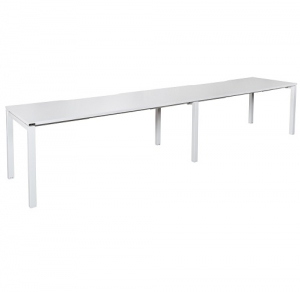 Runway Table 3000L-3600L x 750D White Square Leg frame