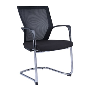 Spencer Visitors Black Mesh Chair Cantilever