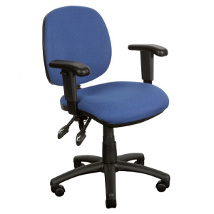 Task Medium Back Office Chair with Arms Blue fabric YS07A