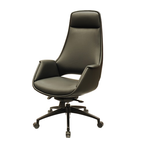 Lawson High Back Executive Office Chair Leather Black